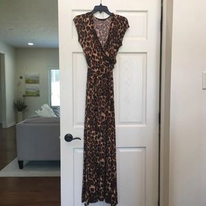 On trend cheetah print maxi dress